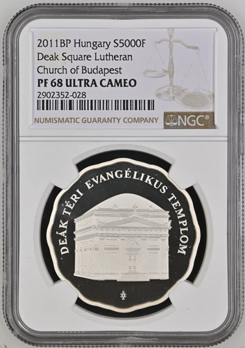2011 Hungary Silver Deak Square Lutheran Church NGC PF68