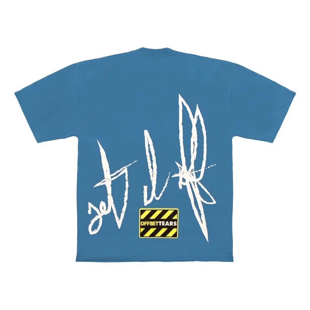 ◆Denim Tears◆オフセット セット イット オフTシャツ Denim Tears x Offset Set it Off Blue Tee Size XL 100