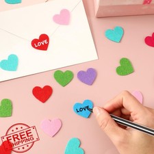 Felt Hearts 300pc Decorative Confetti Valentine Crafts Wedding Ornaments Red ...