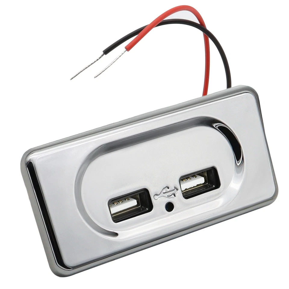 12-24V 3.1A Doble Puerto USB Cargador Rápido Enchufe Toma de corriente Panel Moto Coche. Foto 2 de 4