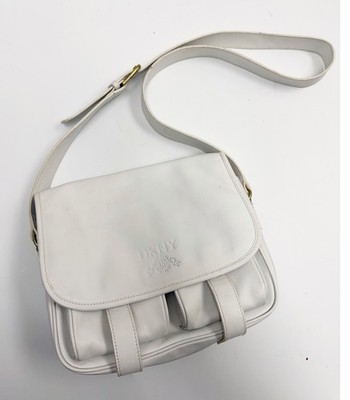 DKNY Vintage Genie Leather Crossbody Bag White