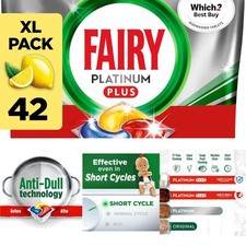 84 Pack Platinum Plus Dishwasher Tablets - Streak-Free Cleaning, Easy Use