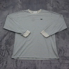 Vans Shirt Womens Large Casual Lightweight Classic Fit Striped Long Sleeve