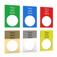 Laser engraved  push button / control panel label UV Stable 1.6mm acrylic