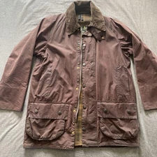 Barbour Comfort Jacket Blouson Coat Men Purple Brown Plaid 