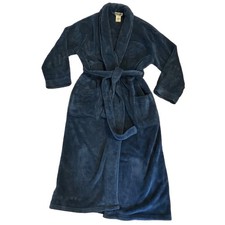 Pierre Cardin Bathrobe Plush Blue Size Small 48" Long Vintage