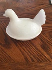 Vintage Milk Glass Medium ￼Size Hen On The Nest