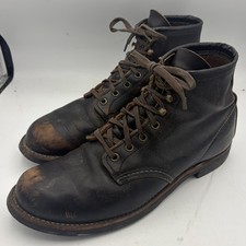 Red Wing Heritage Blacksmith 3345 Black Prairie Leather Boots Men's Size UK 9