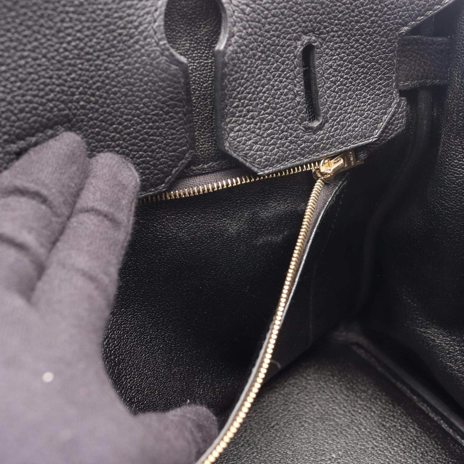 HERMES Birkin 30 Handbag U Togo leather Black Used Women GHW thumbnail 8