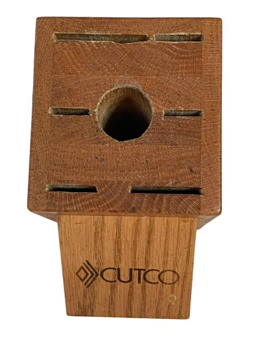 Cutco Knives Galley 7 Slot Wood Knife Block Honey Oak Model 1743