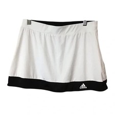Adidas Climalite Galaxy Athletic White Skirt with Black Trim Skort S