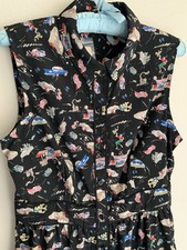 NEW L Forever 21 Retro Hot Rod 50s Diner Dress F21 Vintage Style VLV Rockabilly