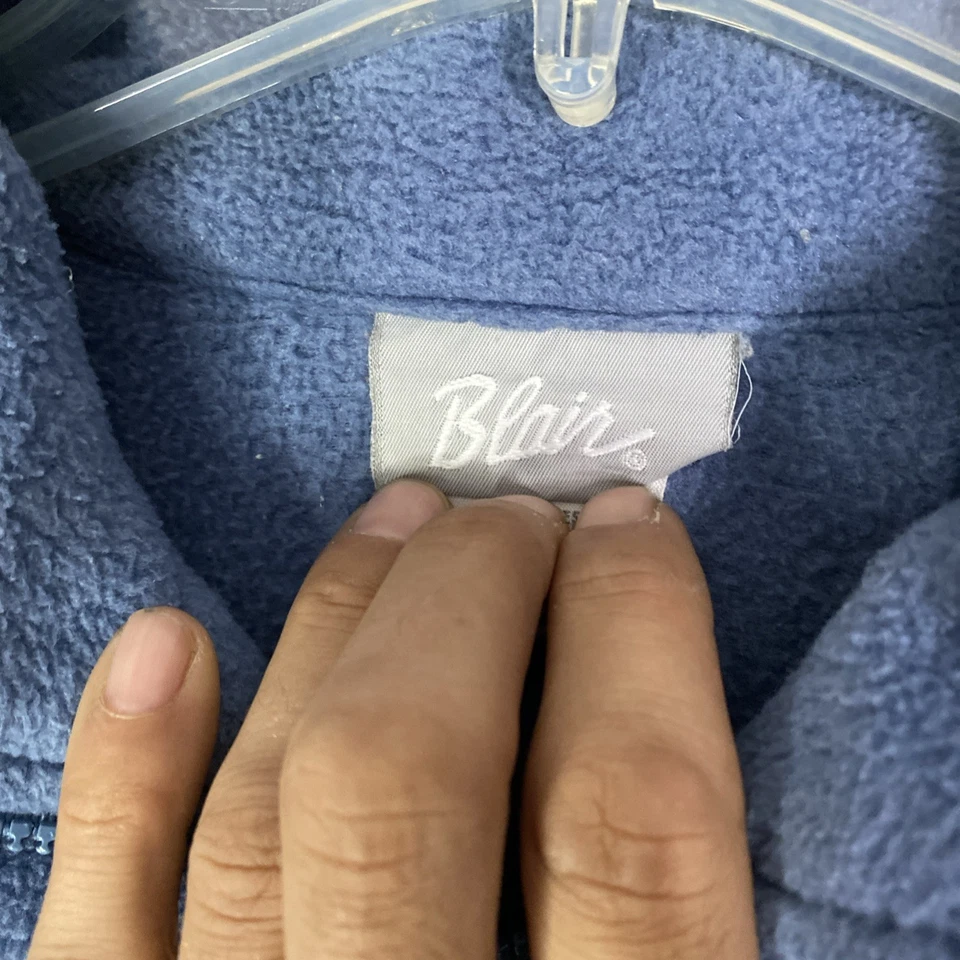 Vintage Horses Fleece Sweater Jacket All Over Print 90s Large Blair Y2K 25x30 L - Image 4 of 4