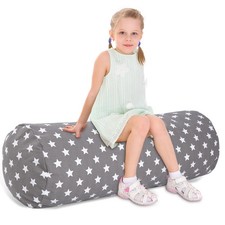 Stuffed Animal Storage Bean Bag Chair Cover No Filler , Cylinder Plush Toy S...