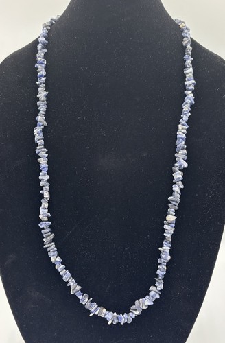 VTG Blue Sodalite Nugget Chip Necklace