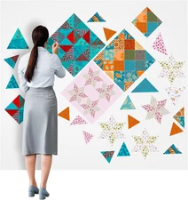 1 Pcs Quilt Design Wall Fabrics 72 in X 60 in with No Grid Lines Flannel for Qui