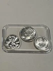 3 Piece Set of 1/10th oz Silver Walking Liberty Mercury Dime & Britannia BU