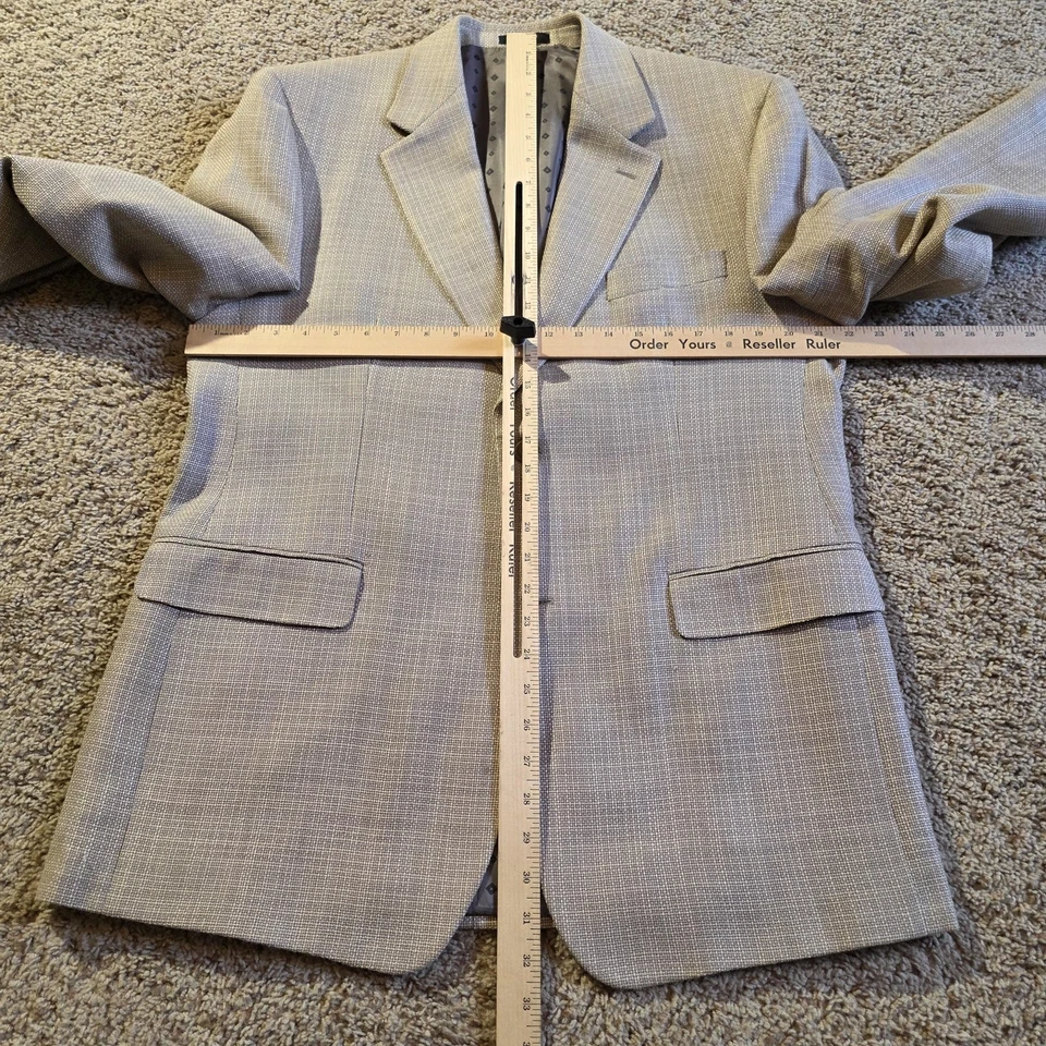 Blazer Ralph Lauren Para Hombres 42R Abrigo Deportivo Clásico Dos Botones Cuadros Dillard's Tostado Foto 3 de 4