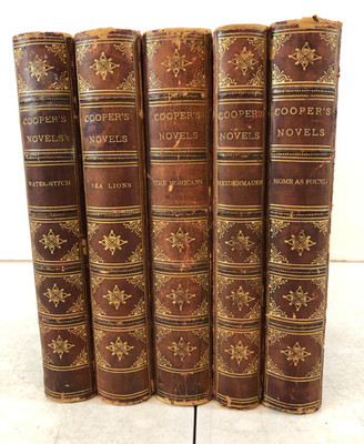 Cooper's Novels, 1884, 1876, 5 volumes by J. Fenimore Cooper, E-53