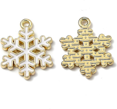 Beadthoven Christmas Enamel Charms,  Alloy Enamel Pendants Gingerbread Man Snowm
