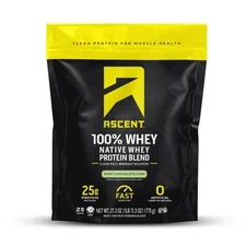 Ascent 100% Whey Protein Powder - Mint Choc Chip, 1.7lb - Post Workout Isolate