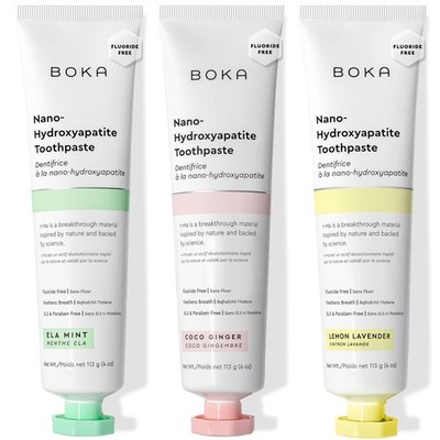 Toothpaste Nano Hydroxyapatite Fluoride Free Sensitive Teeth 4oz Boka