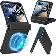 Magnetic for Motorola Razr 2025/2024 Case with Built-in 2025/2024, Black