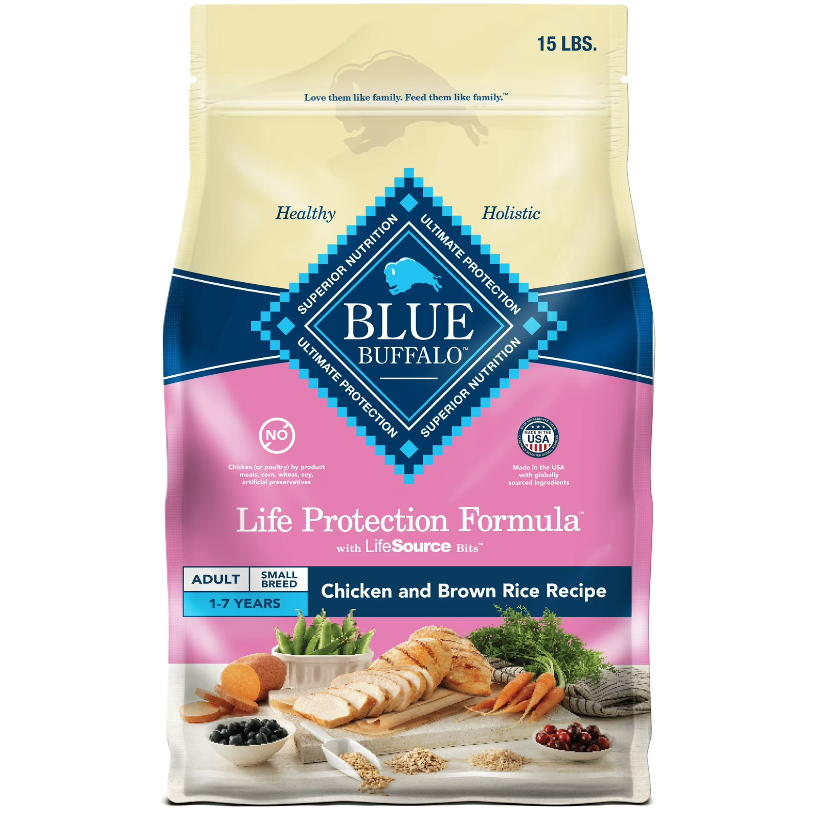 Blue Buffalo Life Protection Formula Small Breed Dry Dog Food, 15 lbs.
