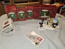 Woodstock Snoopy Doghouse Peanuts Christmas Ornament Hallmark Dog House 2000 Set