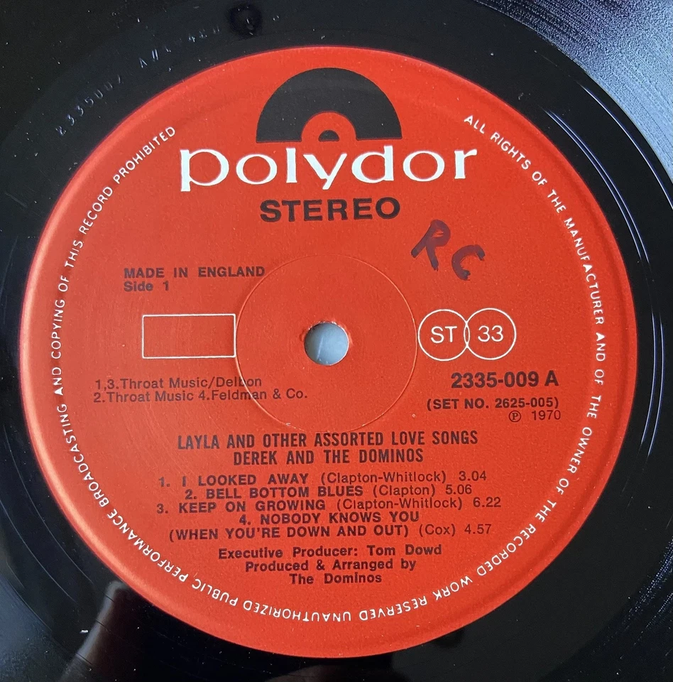 Derek And The Dominos Layla LP  UK 1st Issue  [Ex/Ex] Great Press ric - Image 4 of 4