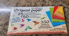 Kool Krafts Origami Paper 350 Sheets 25 Illustrated Projects - Brand New Sealed