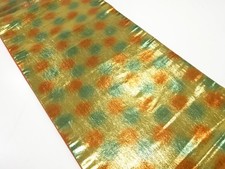 7497939: JAPANESE KIMONO / ANTIQUE FUKURO OBI / SILK / GOLD FOIL / DOTS