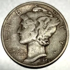 1944-P Mercury Dime 10c Good Circulated Condition 90% Silver US Coin - 3282