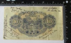 Original WW2 GI Short Snorter Japanese Banknote 10 Yen with US ARMY AUTOGRAPHS