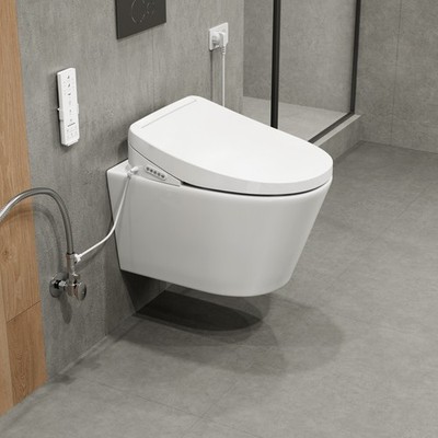  Hänge Wand mit Smart Elektrischer Dusch WC Sitz, WC Sitz mit Absenkautomatik