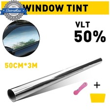 Silver 10ft Vlt 50 Uncut Roll Window Film Tint 20x 10ft For Car Home Glass New Silver 10ft Vlt 50 Uncut Roll Window Film Tint 20x 10ft For Car Home Glass New