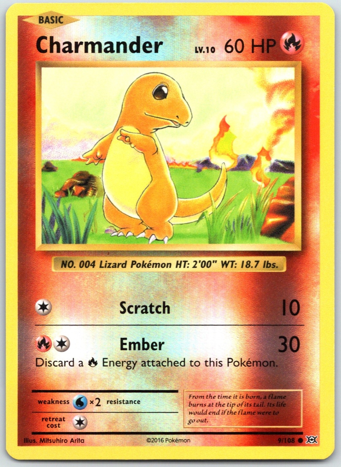 Charmander 9/108 XY - Evolutions - Common NM Reverse Holo