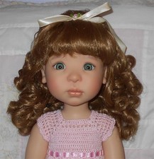 WEE 3 MADELINE Doll Wig SIZE 10-11.5 AUBURN Ringlet Curls Straight Bangs NWT
