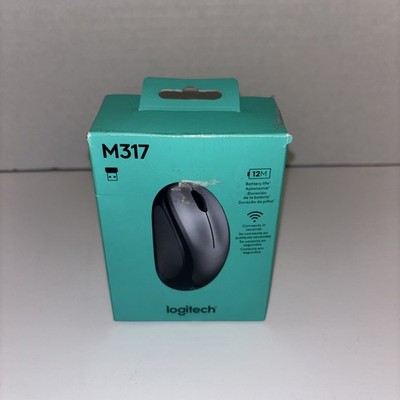 Logitech M317 Wireless Mouse, 2.4 GHz with USB Receiver,Light Steel