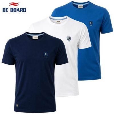 Herren Kurzarm T-Shirt 100% Baumwolle BE BOARD 3 Farben M L XL XXL 3XL