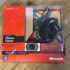 Open box Microsoft LifeCam Cinema 720p HD Webcam - Clear Smooth Video PC USB