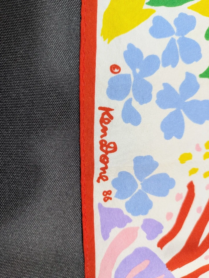 Ken Done Vintage 1986 "Wildflowers" Scarf - Collectors Item 61 cm x 61 cm - image 3 of 4