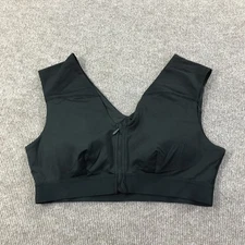 Tommie Copper Bra Womens XL Zip Front Shoulder Support Copper Infused Comfort