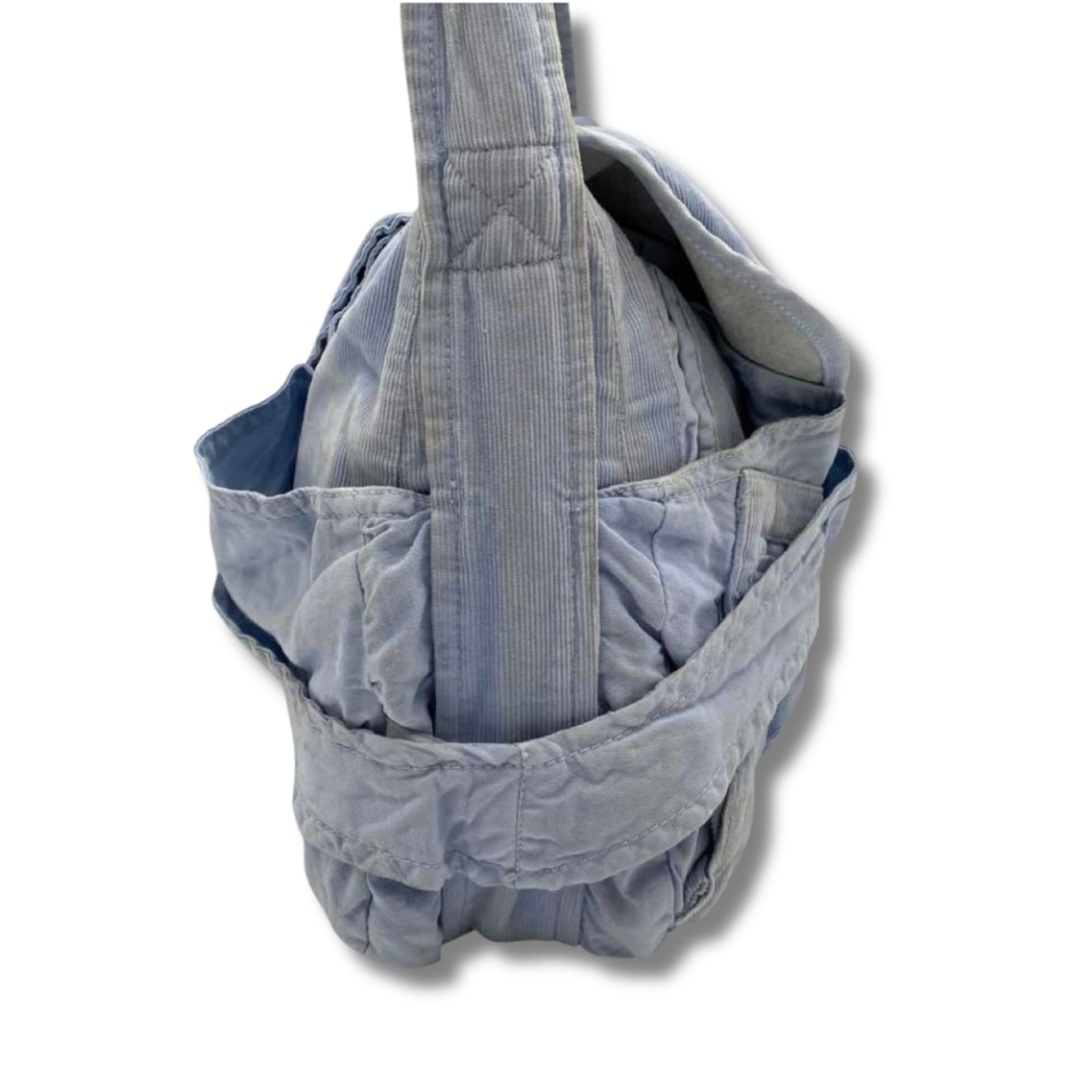 バッグ 2002SS balenciaga corduroy cargo bag BALENCIAGA TEAL BLUE CORDUROY & SUEDE CARGO PURSE BAG 2002