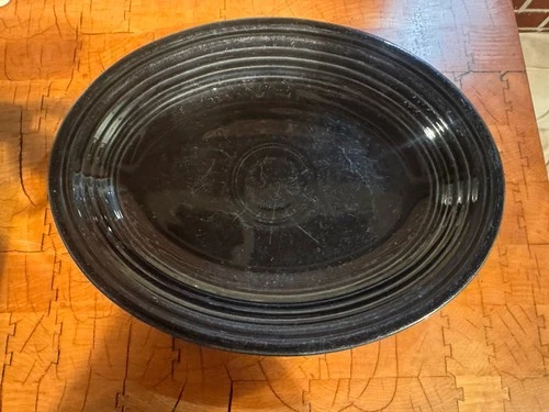 Vintage Homer Laughlin  Fiestaware Platter  11 1/2" Black USA