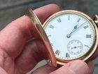Antique WALTHAM Full Hunter Pocket Watch With Gold Filled Case (B689)