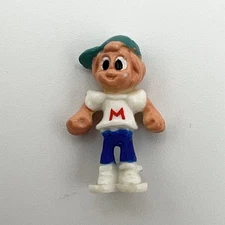 Vintage 1992 Tiny Mighty Max Boy Figure Sideways Hat Blue - Playset not included