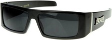Locs Official Hardcore Gangsta Shades Square Sports Frame Sunglasses Black