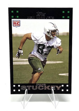 New York Jets Chansi Stuckey 2007 Topps NFL Football Rookie (RC) Card #329. rookie card picture