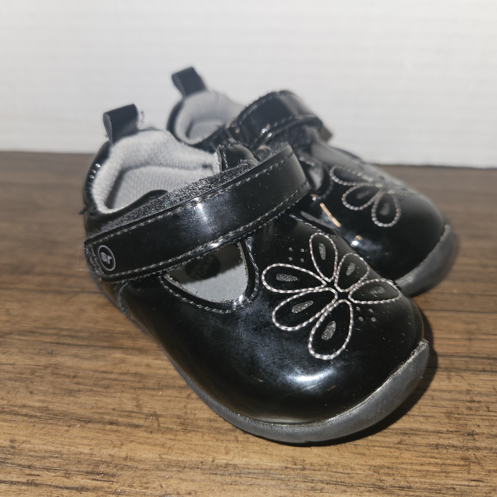 Zapatillas Surprize by Stride Rite Bebé Niñas Paloma Mary Jane - Negras-Talla 3